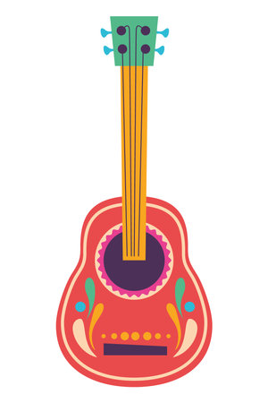 mexican guitar instrumentのイラスト素材