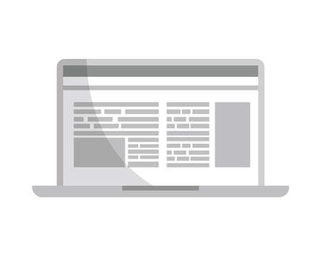 laptop content dataのイラスト素材