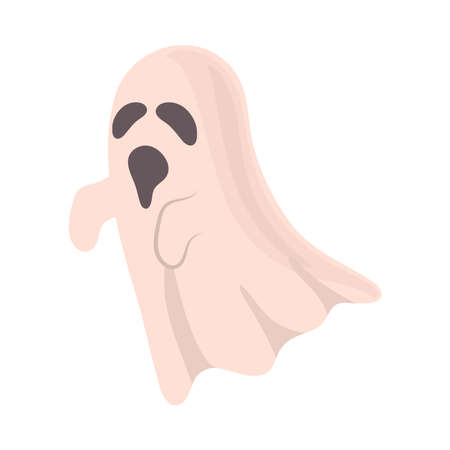 ghost character halloweenのイラスト素材