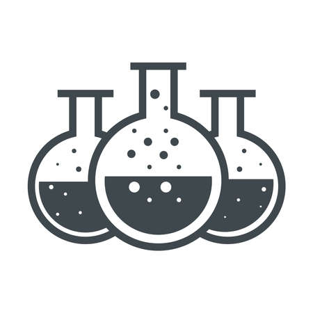 medical chemical flasksのイラスト素材