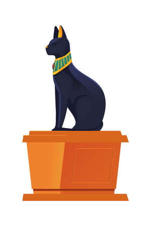 egypt goddess catのイラスト素材