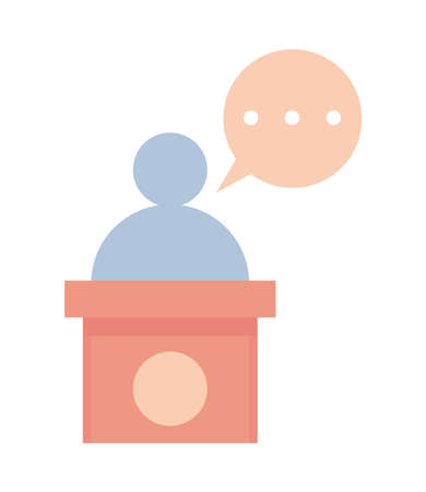 elections candidate speakingのイラスト素材
