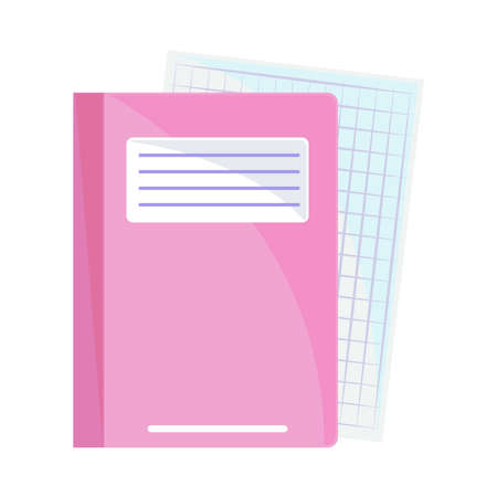 school notebook paperのイラスト素材
