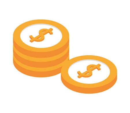 pile of coins moneyのイラスト素材