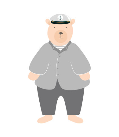 bear captain sailorのイラスト素材