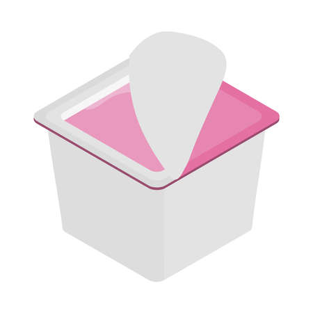 yogurt milk dairy productのイラスト素材