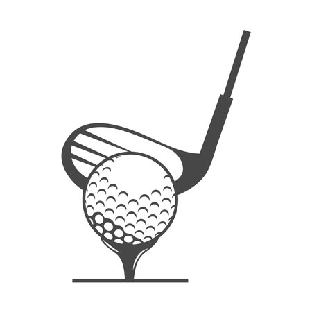 golf club and ballのイラスト素材