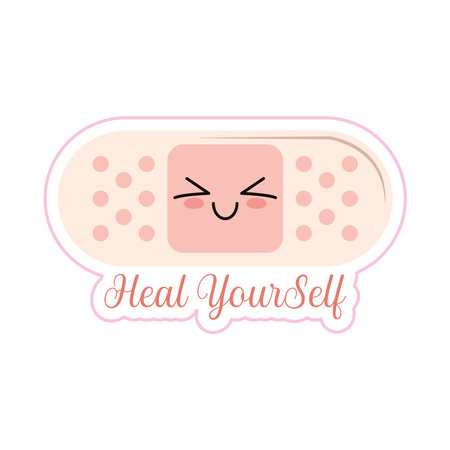 optimistic phrase stickerのイラスト素材