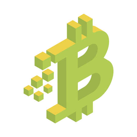 bitcoin fintech iconのイラスト素材
