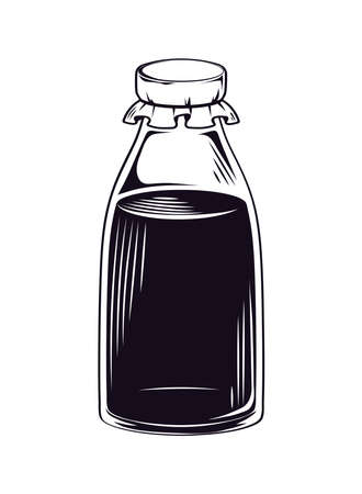 bottle of milkのイラスト素材