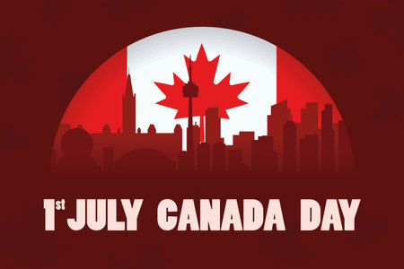 canada day greeting cardのイラスト素材