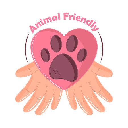 animal friendly labelのイラスト素材