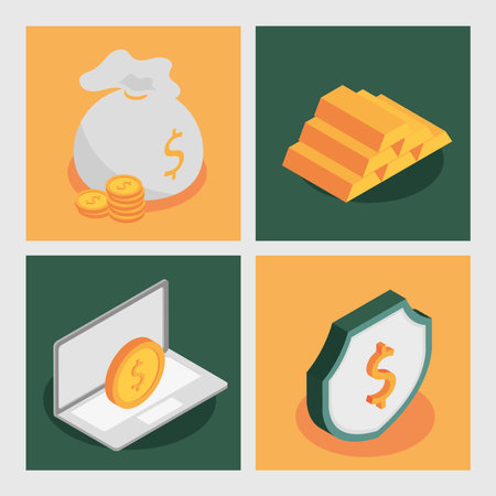 icons money isometricのイラスト素材