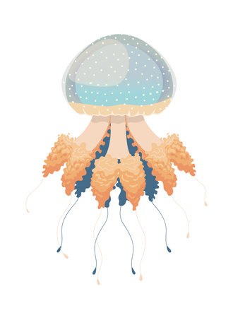 jellyfish icon isolatedのイラスト素材