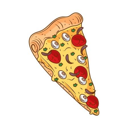 pizza fast food iconのイラスト素材