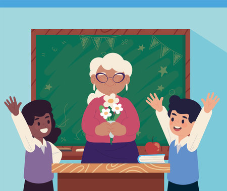 teachers day, happy celebrationのイラスト素材