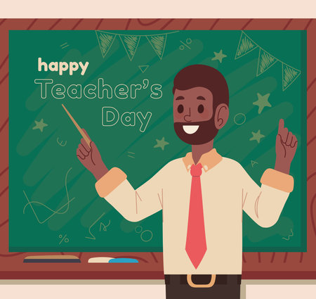 happy teachers day, conceptのイラスト素材