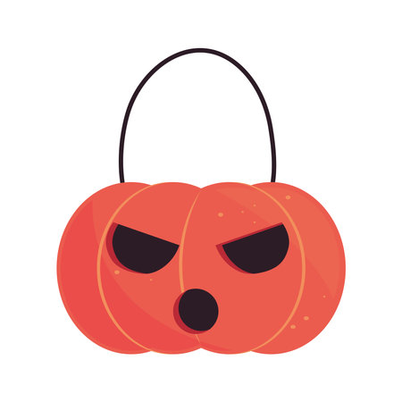halloween bucket pumpkinのイラスト素材