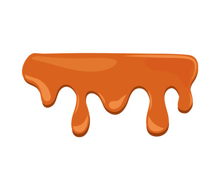 liquid caramel isolatedのイラスト素材