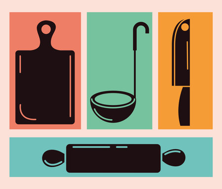 icons set, cookingのイラスト素材