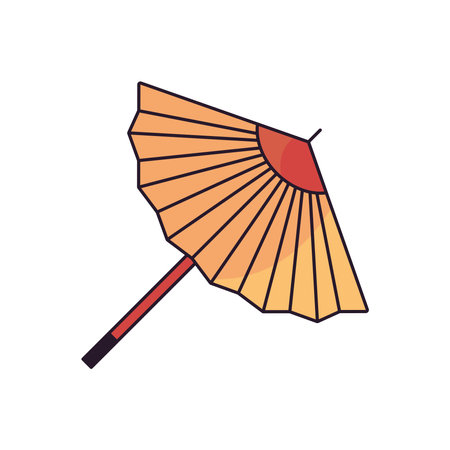 japanese paper umbrellaのイラスト素材
