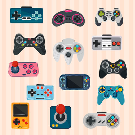 icons set video games controlのイラスト素材