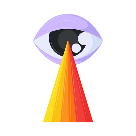 laser eye effect 90s modernのイラスト素材