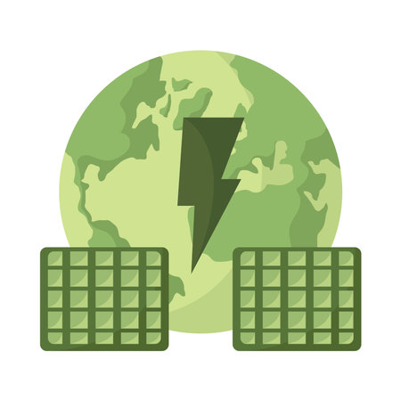 world solar panelのイラスト素材