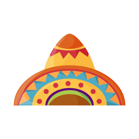 traditonal hat mexico iconのイラスト素材