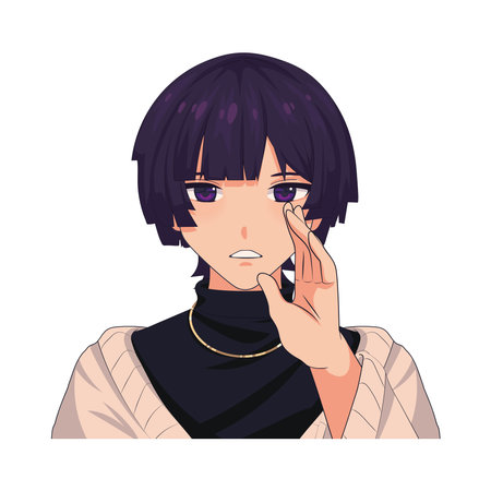 anime boy characterのイラスト素材