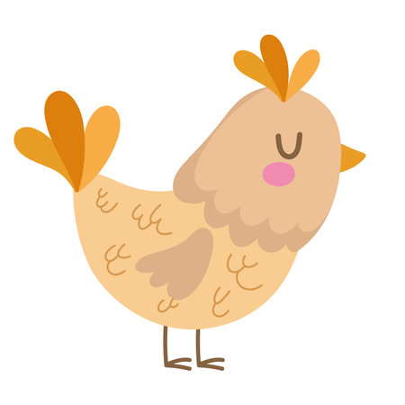 cute chicken iconのイラスト素材