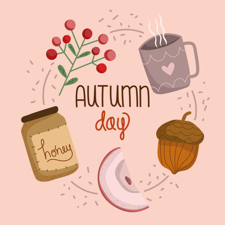 autumn day, vector layoutのイラスト素材