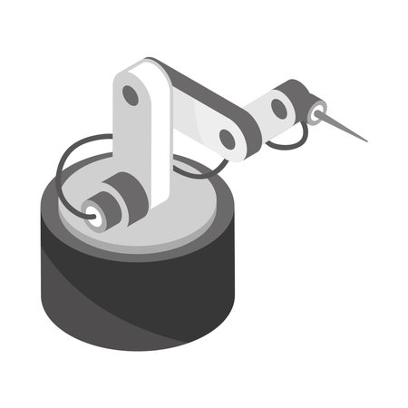 isometric automatic arm industrialのイラスト素材