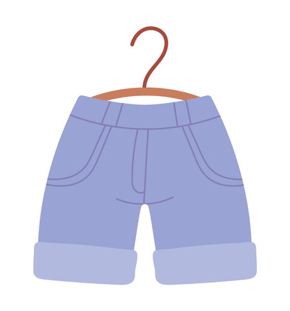 short pants in hangerのイラスト素材