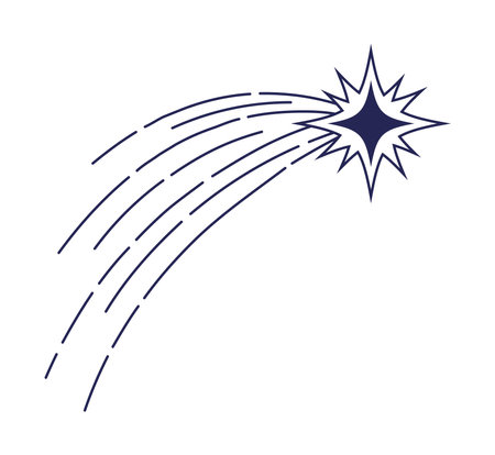 shooting star astrologyのイラスト素材