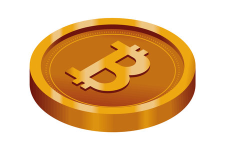 bitcoin crypto iconのイラスト素材
