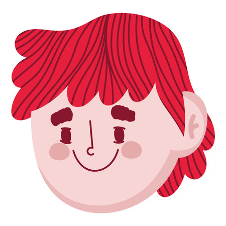 smiling boy faceのイラスト素材