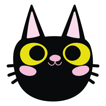 black face catのイラスト素材
