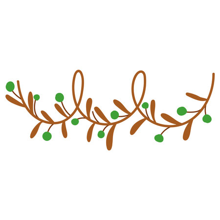 leaves decoration christmasのイラスト素材