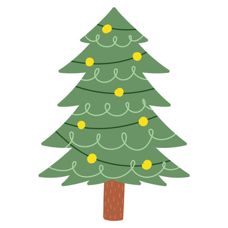 christmas decorative treeのイラスト素材