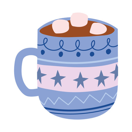 christmas hot cocoaのイラスト素材
