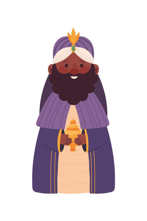 wise king with giftのイラスト素材