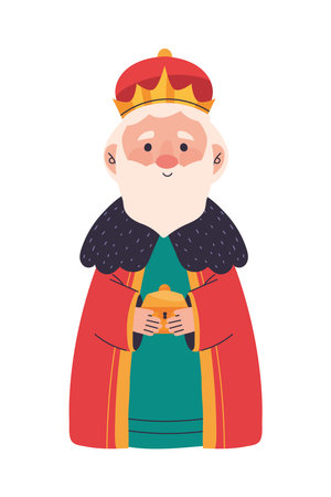 king with a giftのイラスト素材