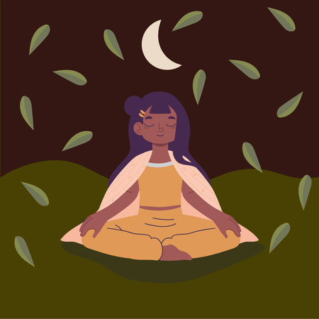 woman doing yogaのイラスト素材