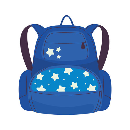 school bag with starsのイラスト素材