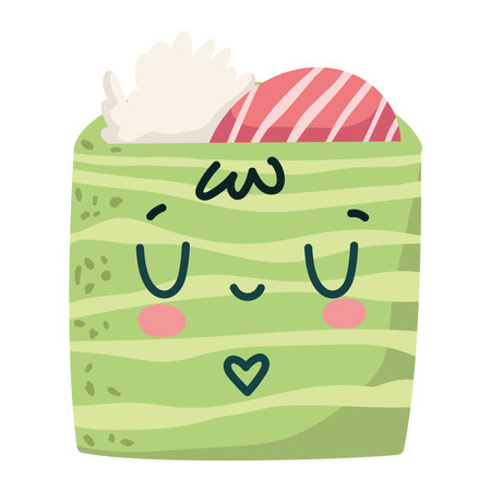 sushi kawaii cuteのイラスト素材