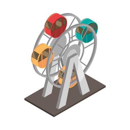 ferris wheel amusement parkのイラスト素材