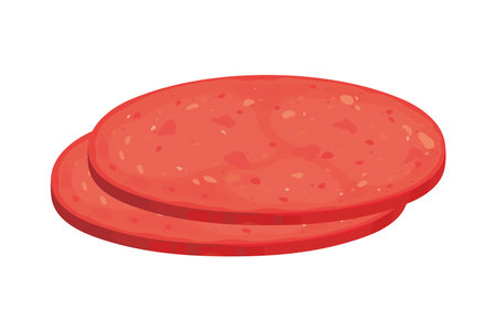 meat ham sliceのイラスト素材