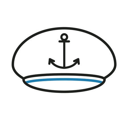 captain hat nauticalのイラスト素材
