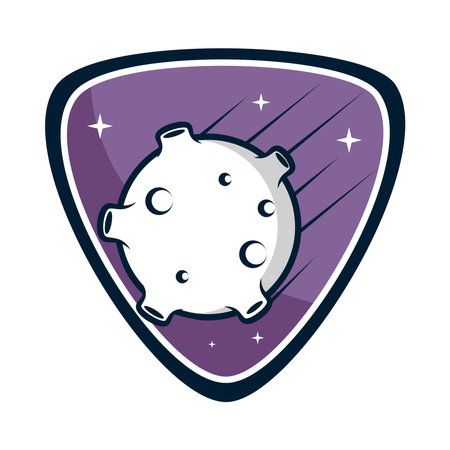 moon space badgeのイラスト素材